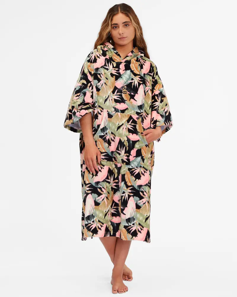 Billabong Women’S Hooded Beach Poncho – Jungle Night Print 1