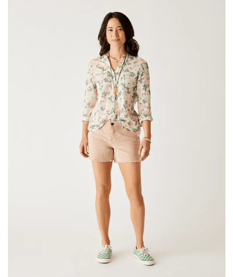 Carve Designs Dylan Gauze Long-Sleeve Tunic – Cloud Wildflower 1