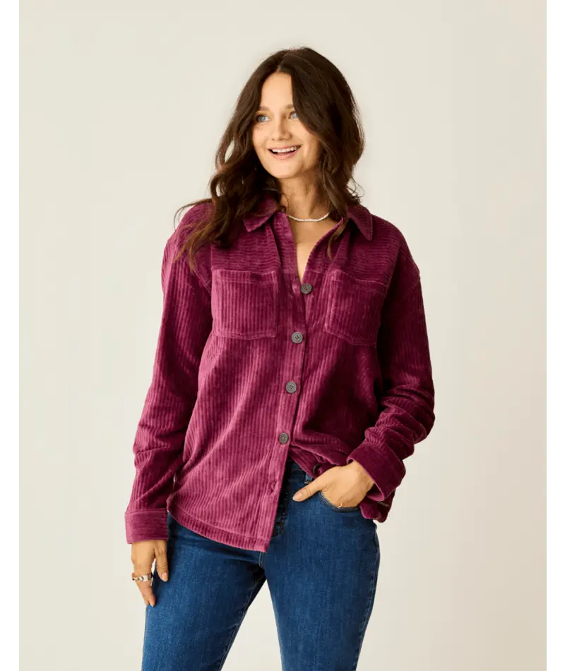 Carve Designs Hudson Stretch Cord Shacket – Nirvana 1