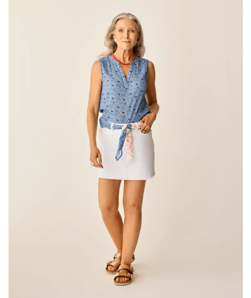 Carve Designs Navy Garden Dylan Tank Top 1