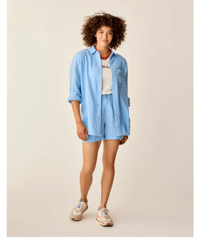 Carve Designs Sky Blue Chambray Taylor Linen Tunic 1