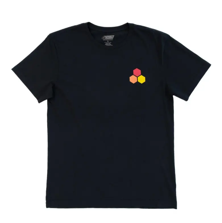 Channel Islands Curren Hex Print T-Shirt In True Black 1
