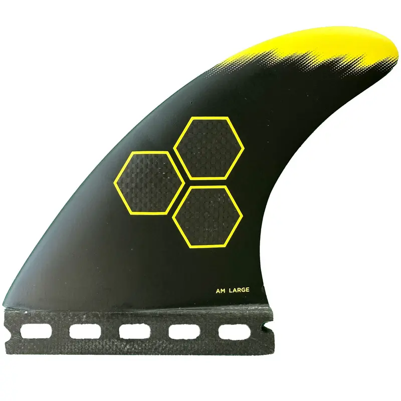Channel Islands Tech 2 Tri Fin Set – Yellow, Large Size 1