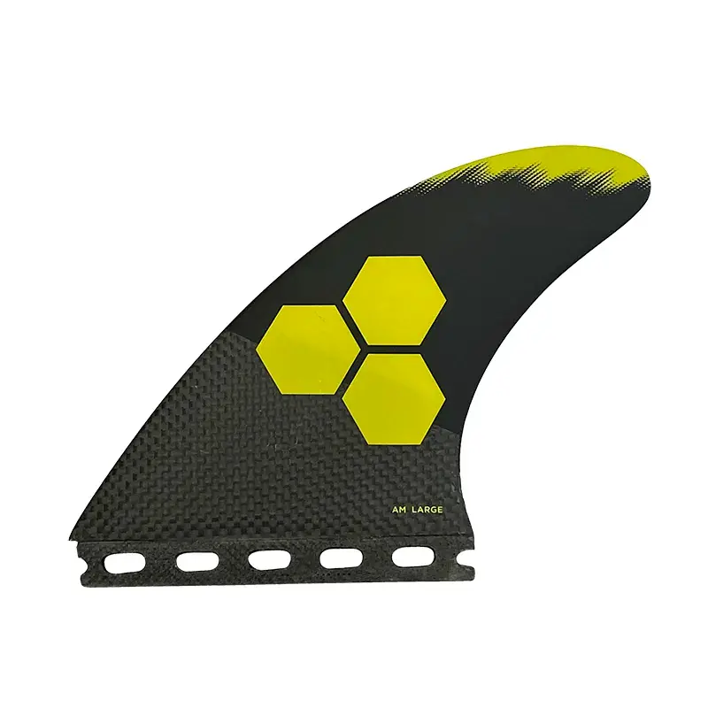 Channel Islands Tech 2 Tri/Quad Fin Set – Yellow, Large 1