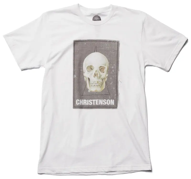 Christenson Cigar Box Skull Art T-Shirt – White 1