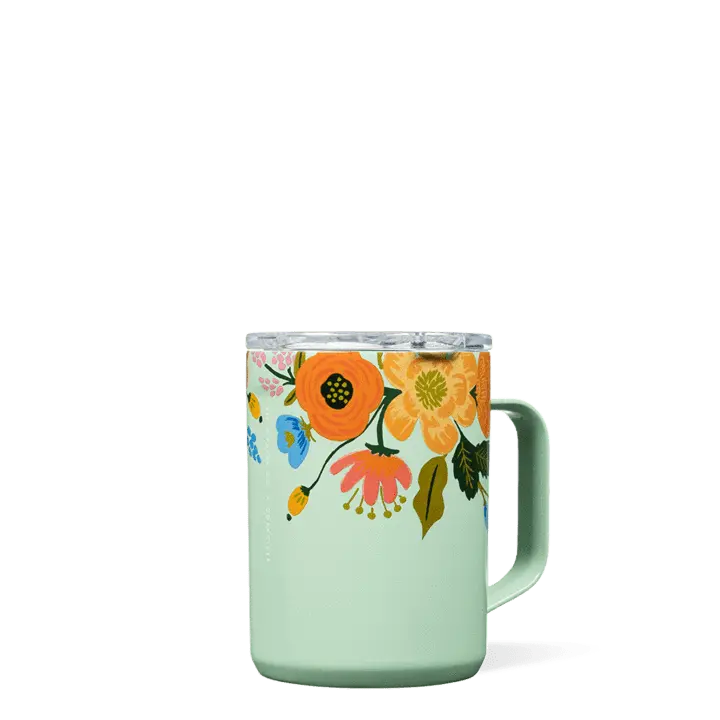 Corkcicle X Rifle Paper Co. 16 Oz Gloss Mint Mug 1