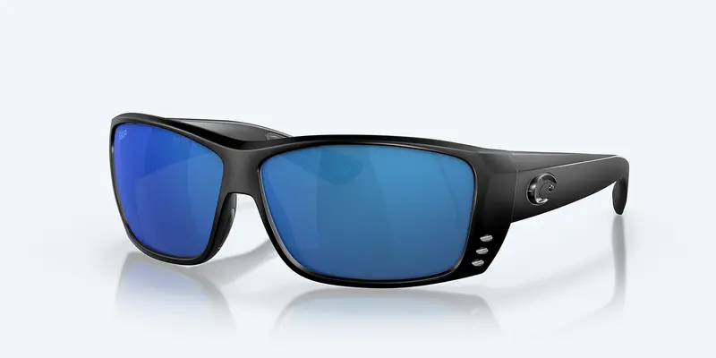 Costa Cat Cay Polarized Sunglasses – Blackout Frame With Blue Mirror 580P Lenses 1