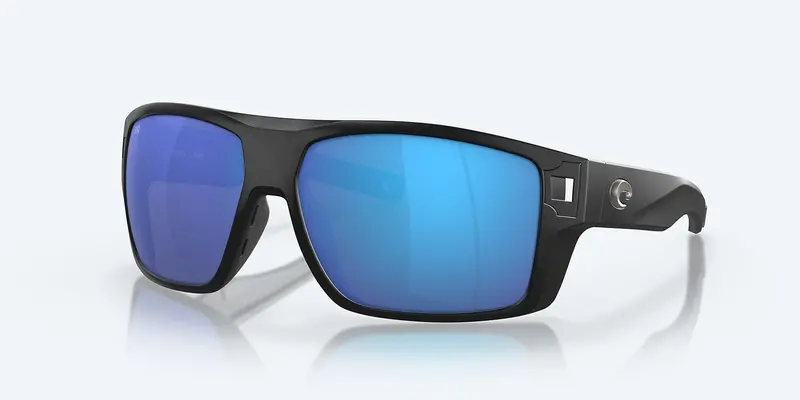 Costa Diego Polarized Sunglasses – Matte Black Frame With Blue Mirror 580G Lenses 1