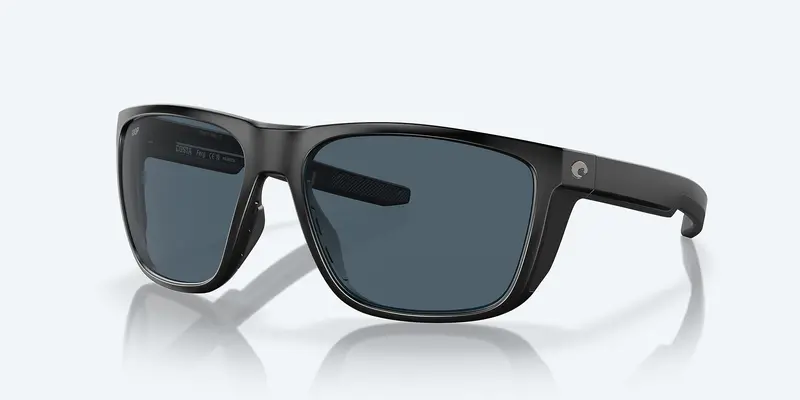 Costa Ferg Polarized Sunglasses – Matte Black Frame With Gray 580P Lenses 1
