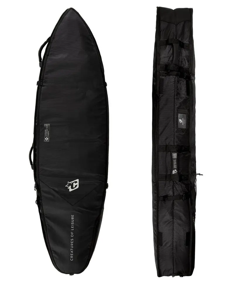 Creatures Dt2 Quad Coffin Shortboard Bag – Black/Silver 1