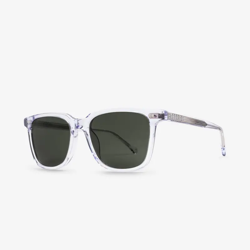 Electric Birch Sunglasses – Crystal Frame / Grey Polarized Lens 1