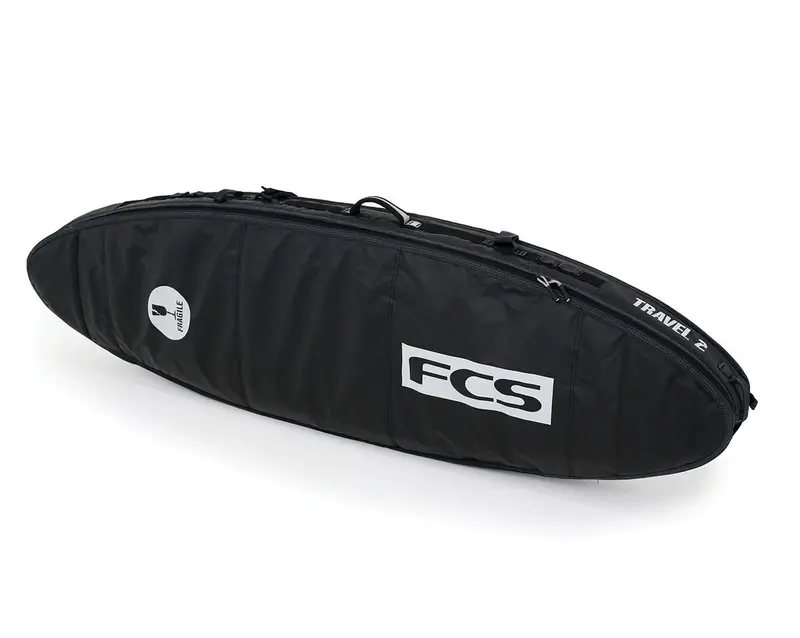 Fcs 2-Wheel Fun Board Travel Bag – Black & Grey, Designed For 7'0" Surfboards 1