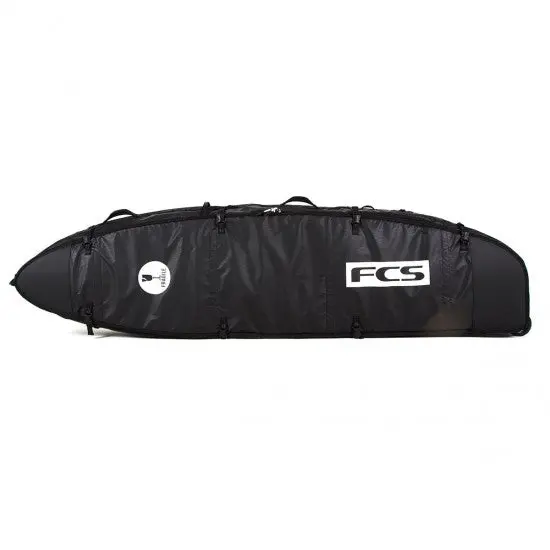 Fcs 3-Wheel Travel Board Bag For Fun Boards – Black & Grey, Fits 7'6" Surfboards 1