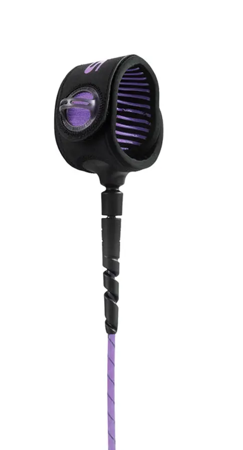 Fcs Freedom Helix Leash – All-Around Surf Leash, Purple/Black, 6-Foot Length 1