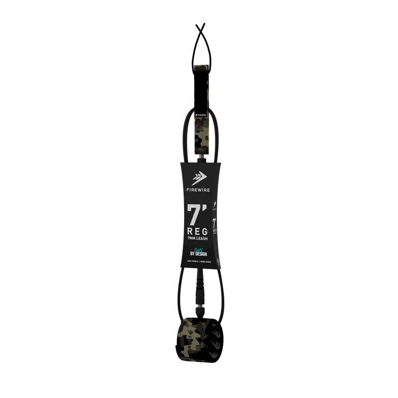 Firewire All Day Surf Leash – Black Camo, 7 Ft × 7 Mm 1