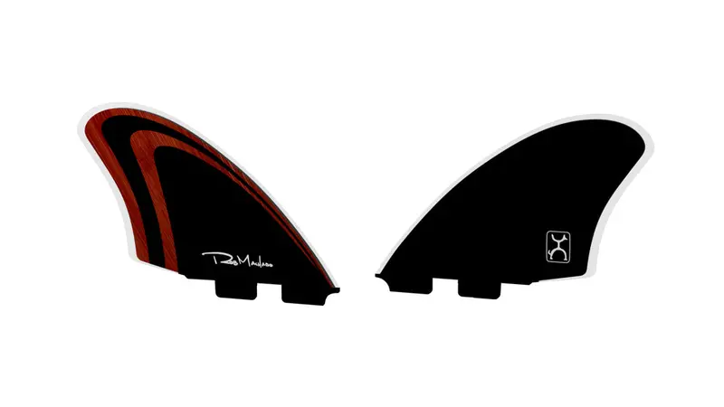Firewire Machado Twin Keel Fin Set – Red And Black Composite Fins 1