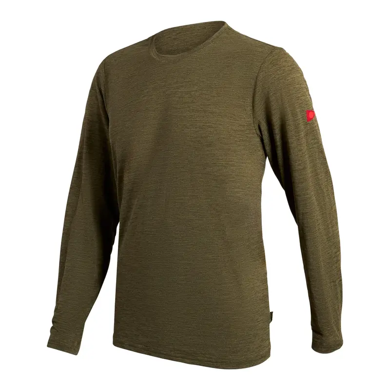 Florence Marine X Airtex Burnt Olive Heather Long-Sleeve Shirt 1