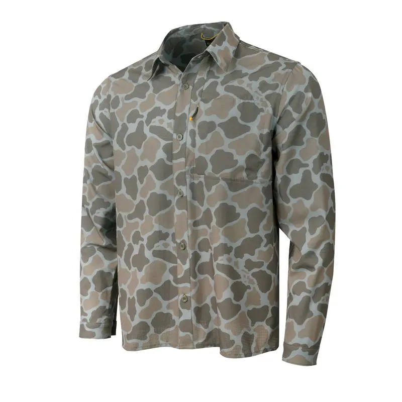 Florence Marine X Airtex Long-Sleeve Expedition Shirt In Burnt Olive Camo 1