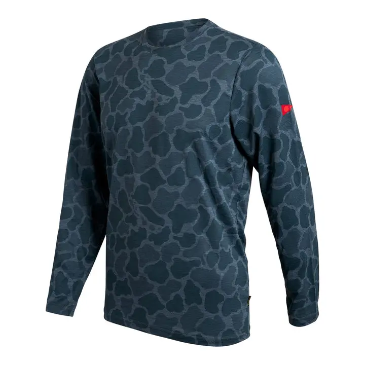 Florence Marine X Airtex Long-Sleeve Shirt – Light Sea Blue Heather Camo 1