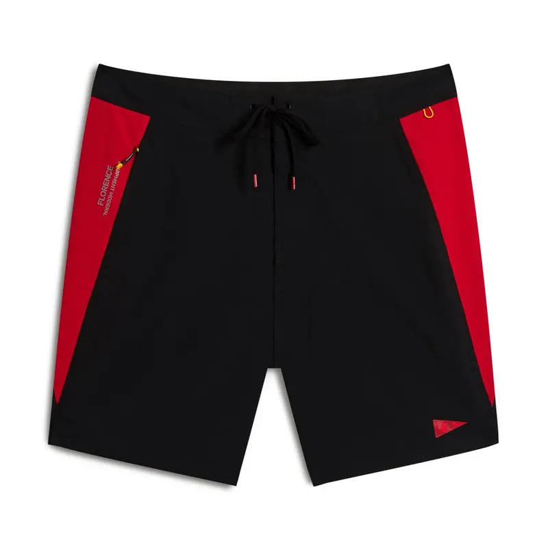 Florence Marine X Cordura Airtex Boardshorts – Black/Red Durable Waterwear 1