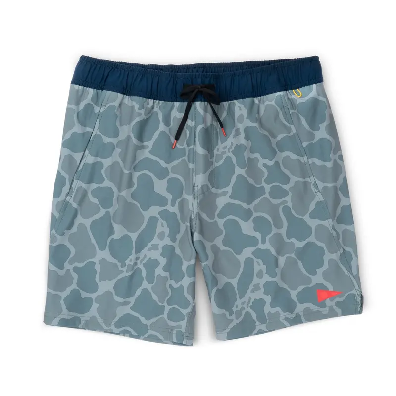 Florence Marine X Standard Issue Elastic Waist Shorts – Light Sea Blue Camo 1