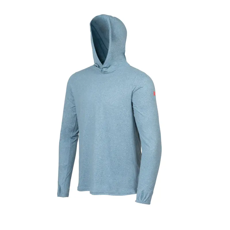 Florence Marine X Sun Pro Adapt Hooded Upf Long-Sleeve Shirt – Heather Steel Blue 1