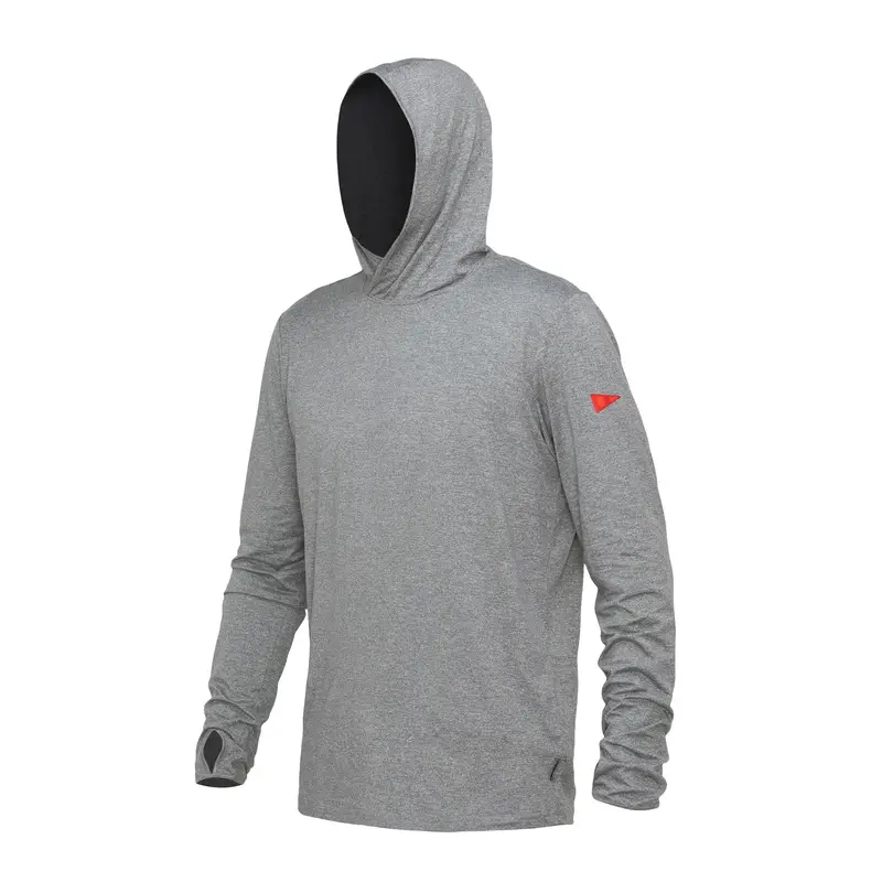 Florence Marine X Sun Pro Adapt Hoodie – Upf-Protected Light Heather Grey Ls Top 1