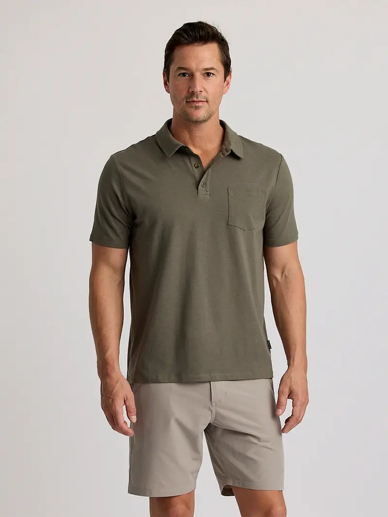 Free Fly Bamboo Current Polo In Fatigue 1