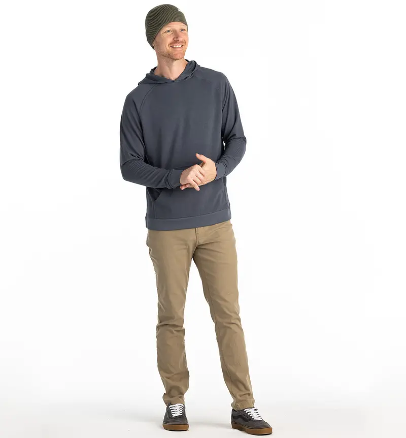 Free Fly Bamboo Lightweight Fleece Long-Sleeve Hoodie – Storm Cloud 1