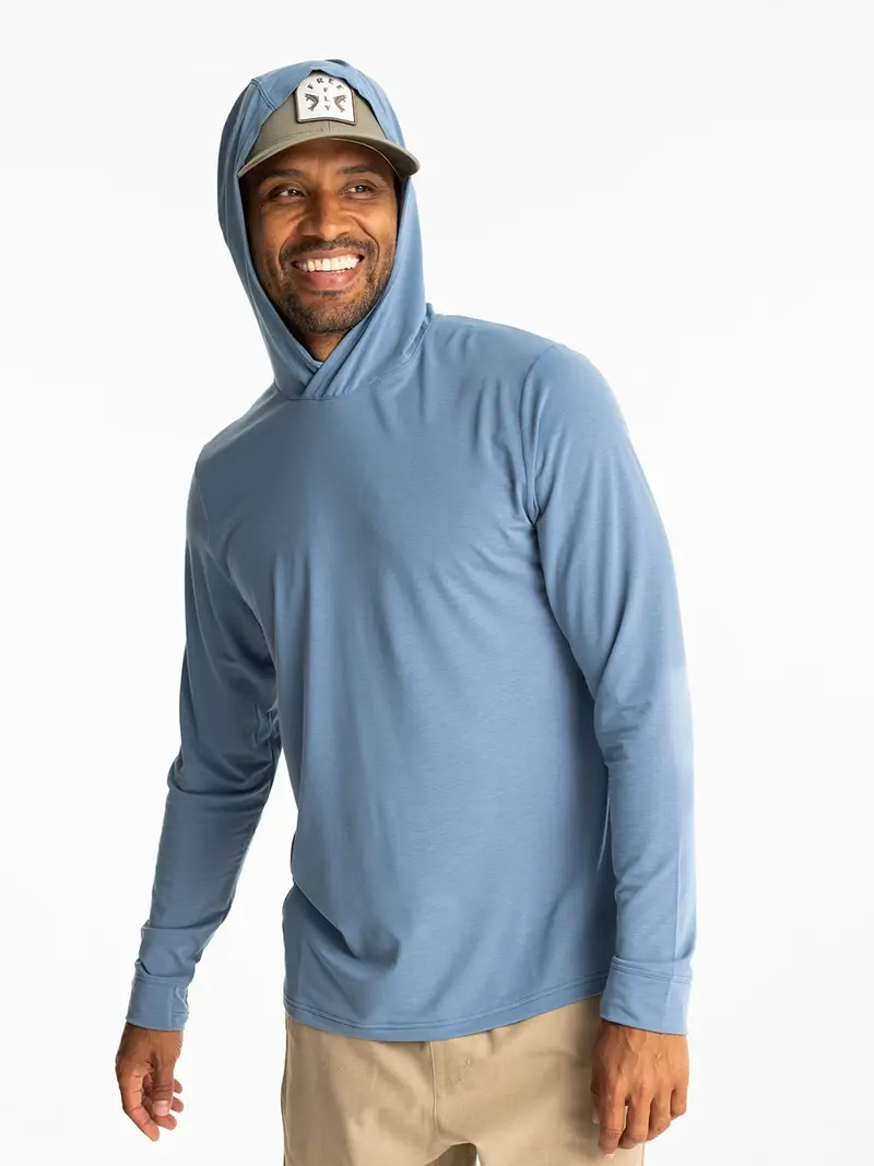 Free Fly Elevate Bluestone Lightweight Hooded Long-Sleeve Shirt 1