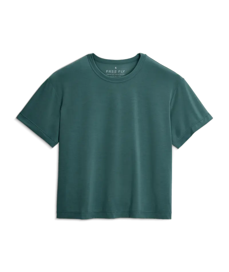 Free Fly Elevate Lightweight Crewneck Tee – Sea Pine 1