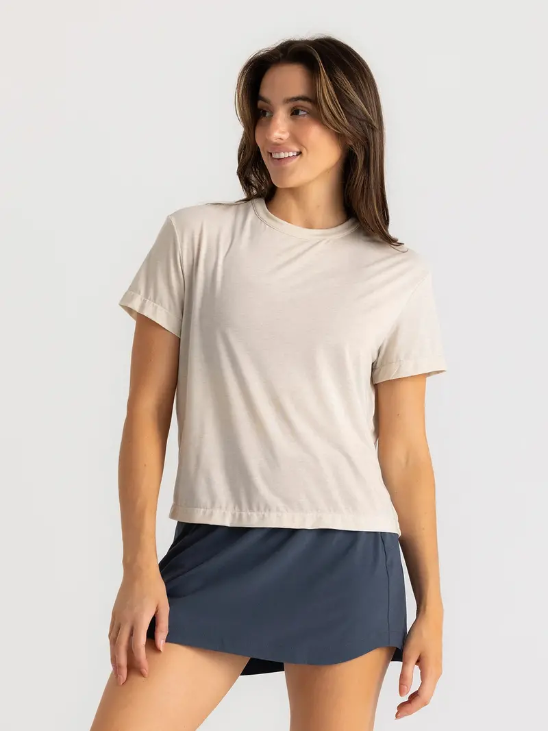 Free Fly Elevate Lightweight T-Shirt In Heather Birch 1