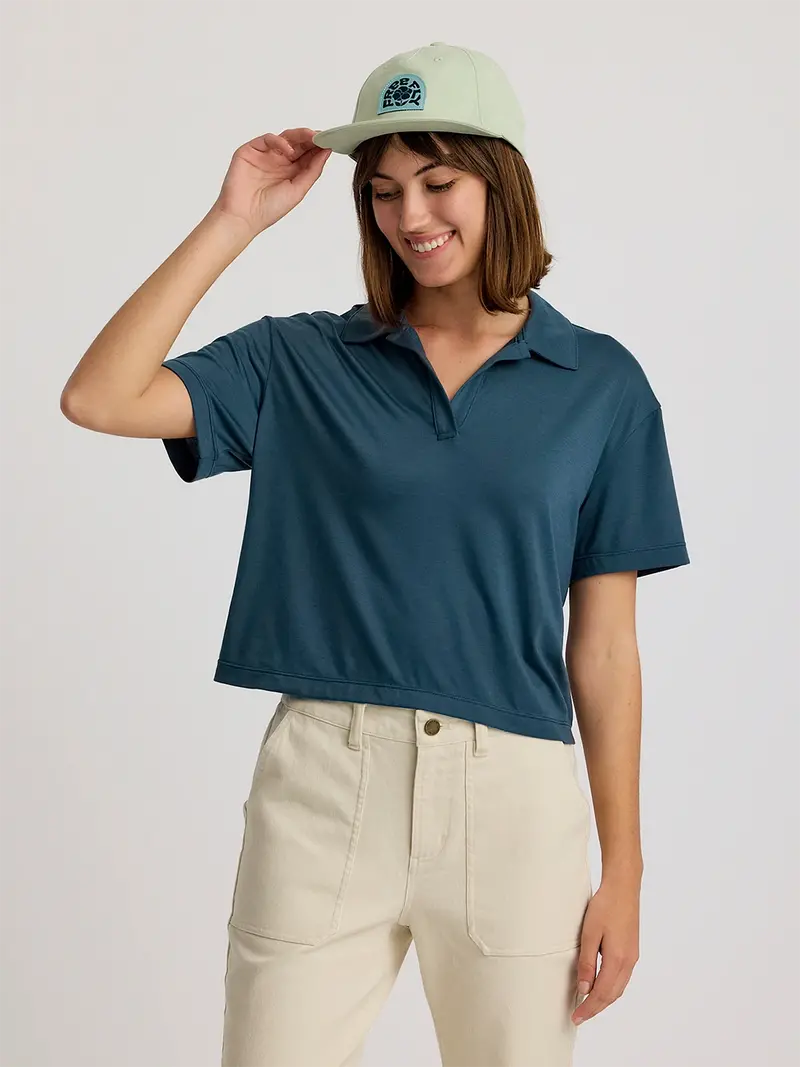 Free Fly Elevate Sport Polo Shirt – Storm Cloud 1