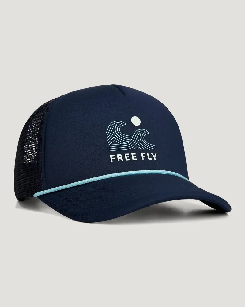 Free Fly Point Break Foam Trucker Hat – Navy 1