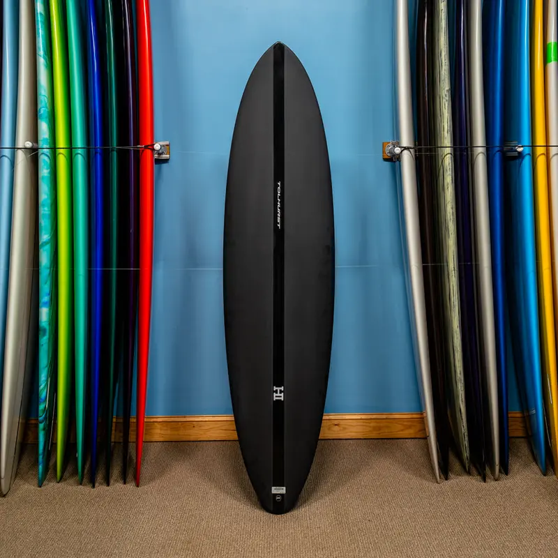 Harley Ingleby Mid 6 Thunderbolt Black Performance Surfboard – 7'0" 1
