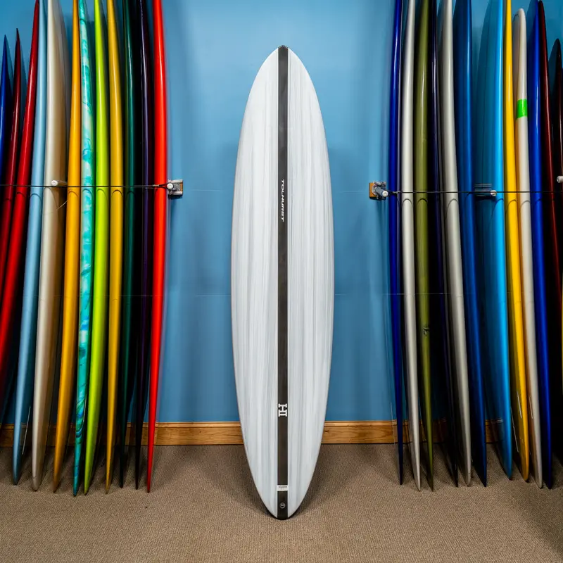 Harley Ingleby Mid 6 Thunderbolt Surfboard – Black, 7'10" 1