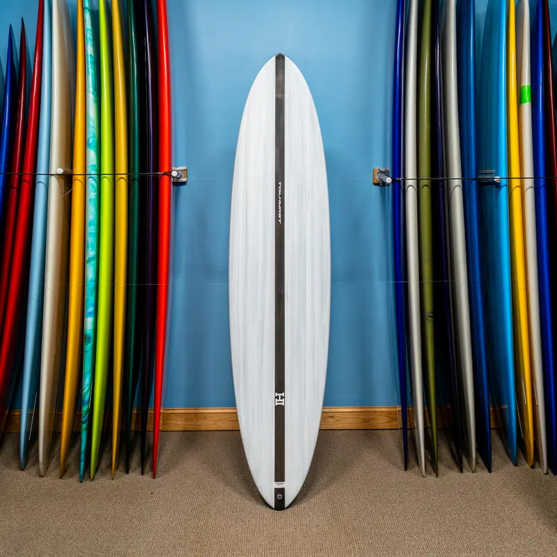Harley Ingleby Mid 6 Thunderbolt Surfboard – Black, 7'6" 1