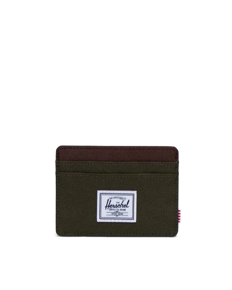 Herschel Charlie Bifold Wallet – Ivy Green & Chicory Coffee 1
