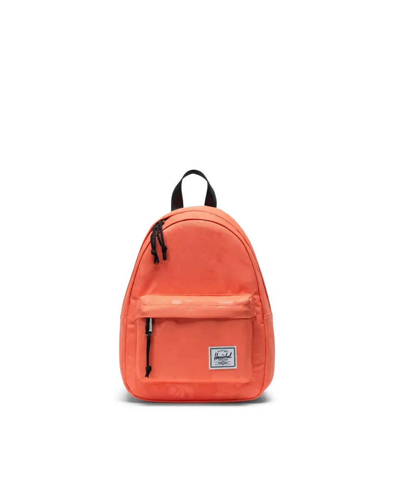 Herschel Classic Mini Backpack In Coral Floral Sun Motif 1