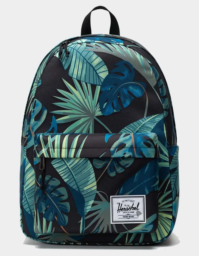 Herschel Classic Xl Backpack With Black Palm Leaf Print 1