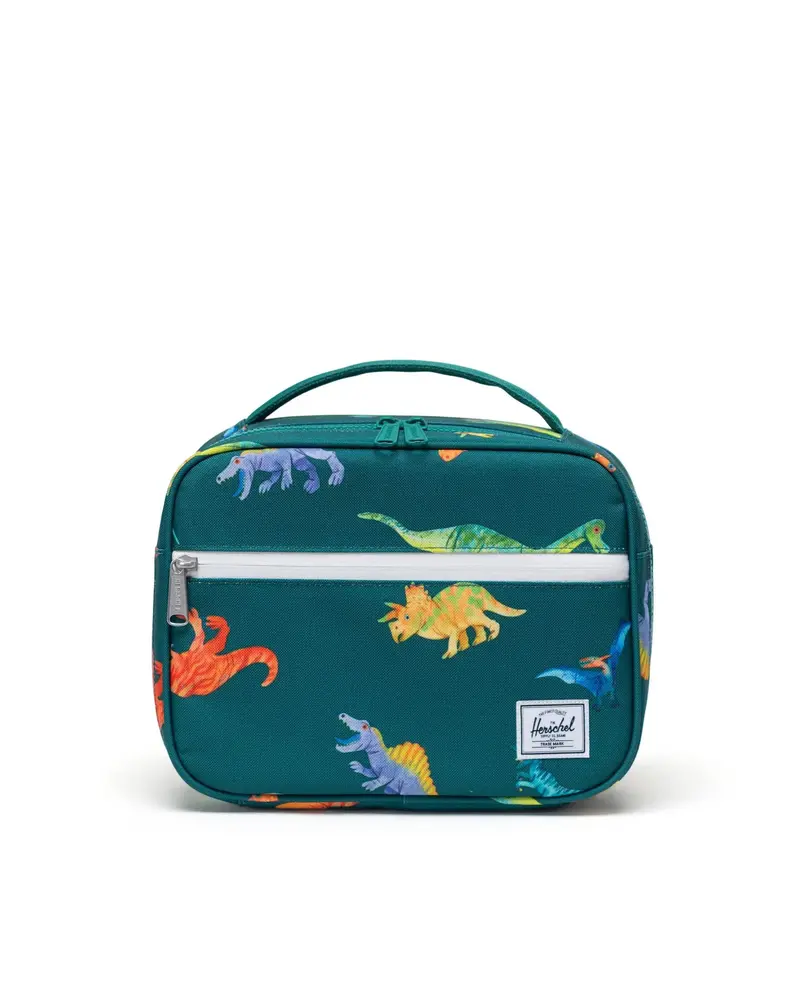 Herschel Little Pop Quiz Lunch Tote – Aventurine Watercolor Dinos 1