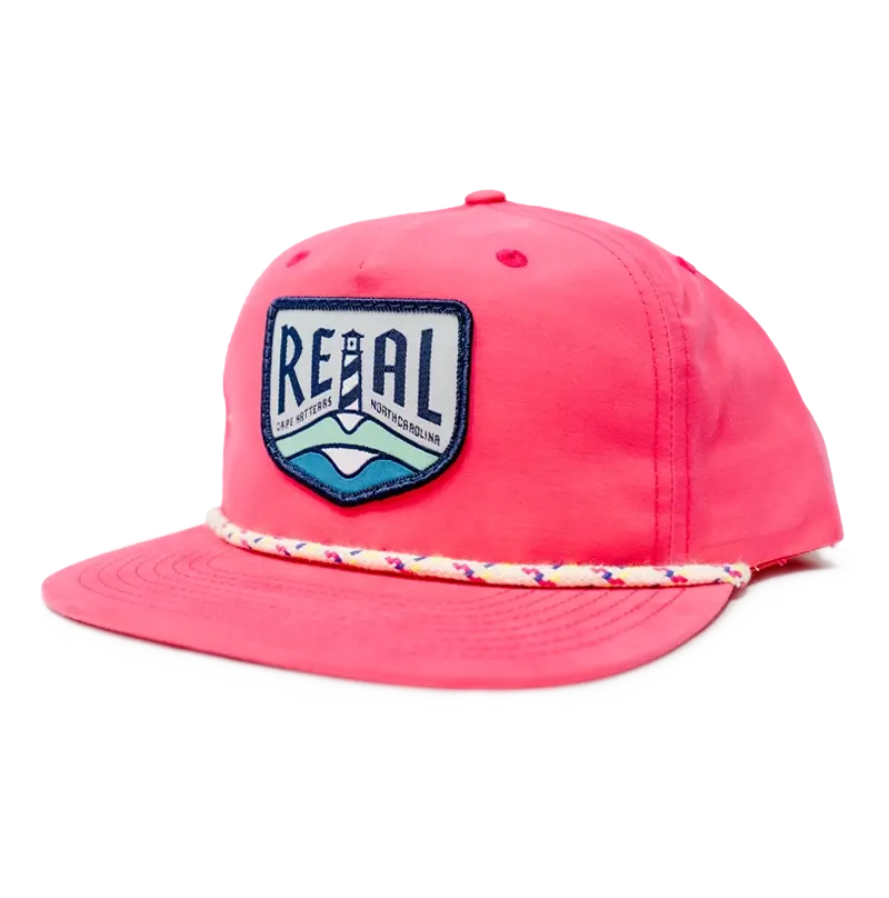 Hot Pink Lighthouse Emblem Baseball Hat 1
