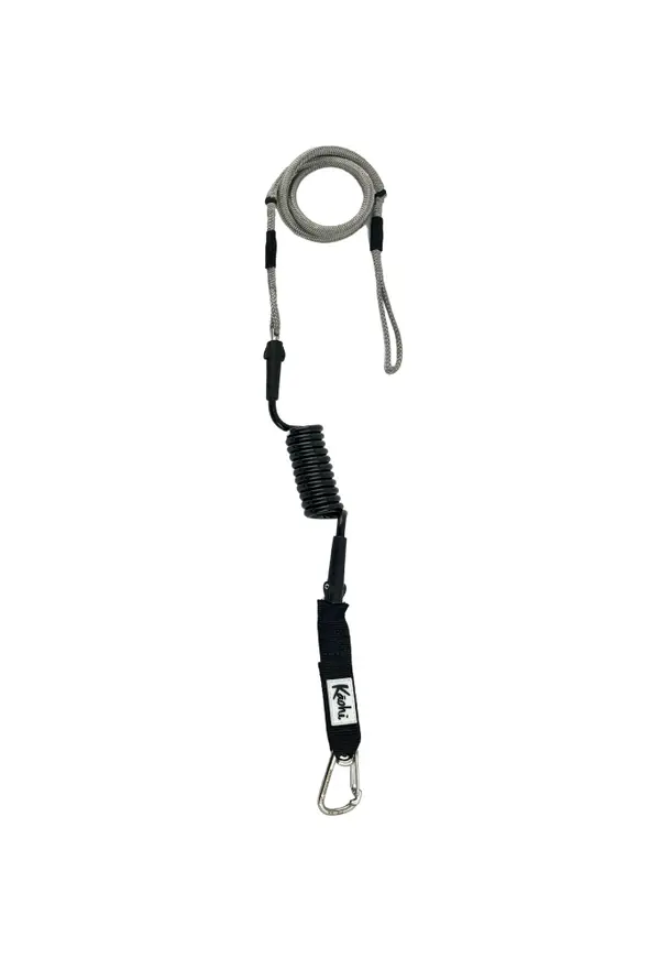 Kaohi Inviz Hybrid Surf Leash With Carabiner – 30" X 7Mm, Black 1