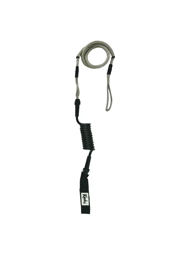 Kaohi Inviz Hybrid Surf Leash With Hook-And-Loop Closure – 30" X 7Mm, Black 1