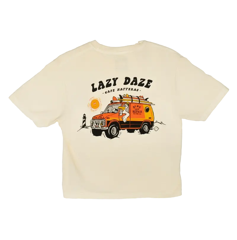 Lazy Daze Cropped T-Shirt – Ivory 1