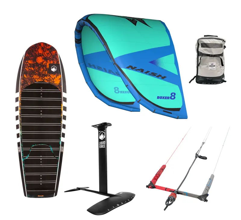 Liquid Force Launch 120 Foilboard + Naish S26 Boxer 12M Kite Package 1