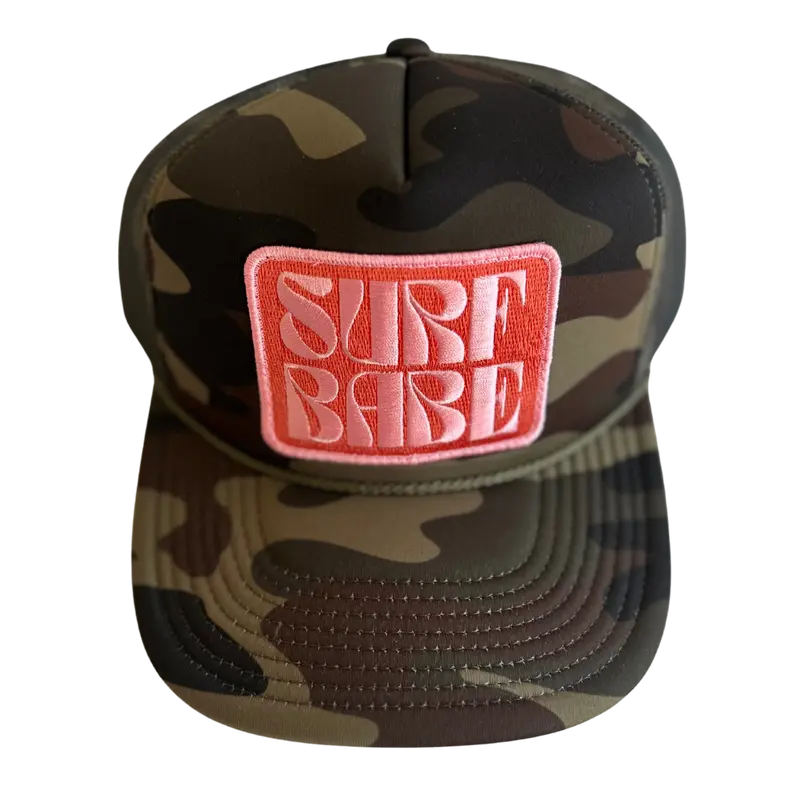 Local Beach Surf Babe Trucker Hat – Camo Print 1
