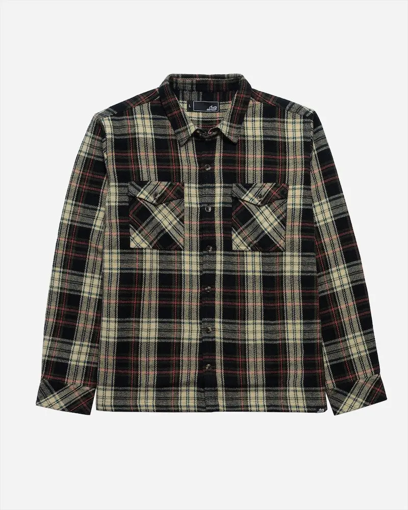 Lost Evasive Flannel Long Sleeve Shirt In Black 1