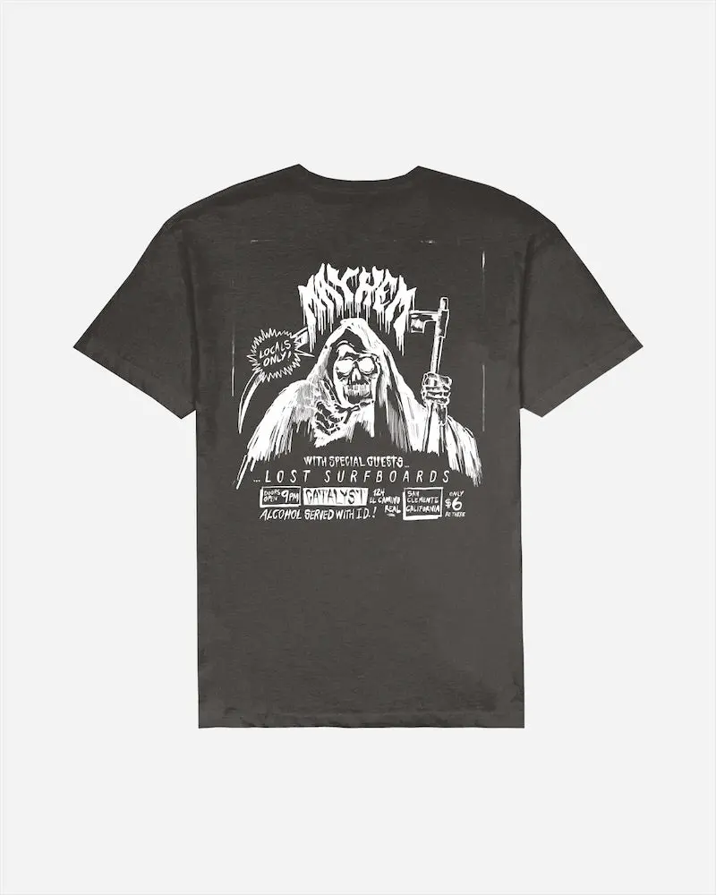 Lost Flyer Vintage Dye T-Shirt – Black Wash 1