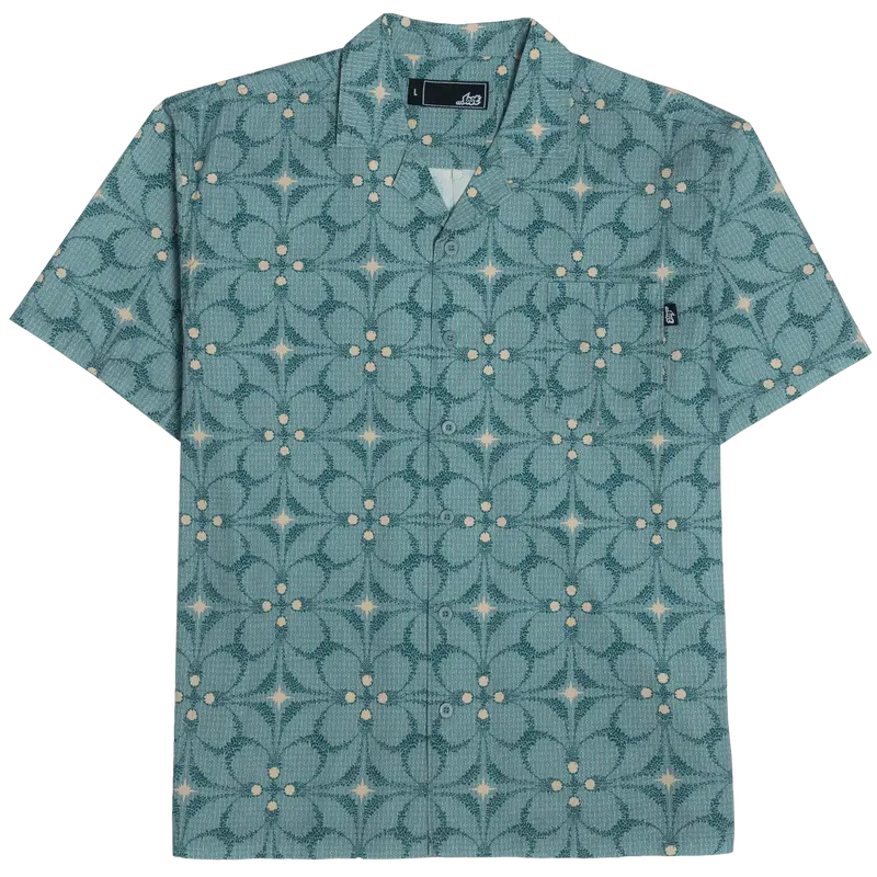 Lost Nifty Woven Short-Sleeve Shirt In Sea Fog 1